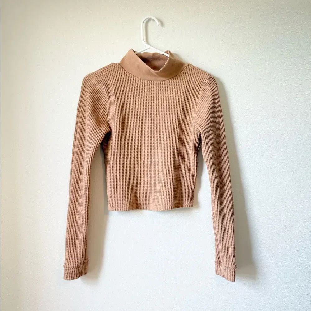 Aerie Waffle Henley Long Sleeve Top